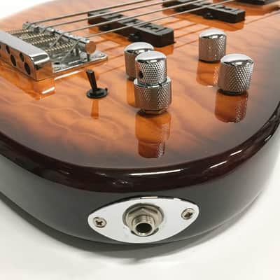 1998 Fender Quilt Top 4 String Electric Jazz Bass 24 with Hardshell Case image 10