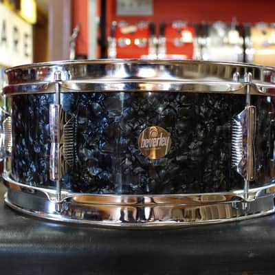 1960s Beverley 5x14 Snare Drum in Black Diamond Pearl image 6