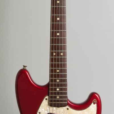 Fender Competition Mustang Solid Body Electric Guitar (1973), ser. #436903, original grey hard shell case. image 8