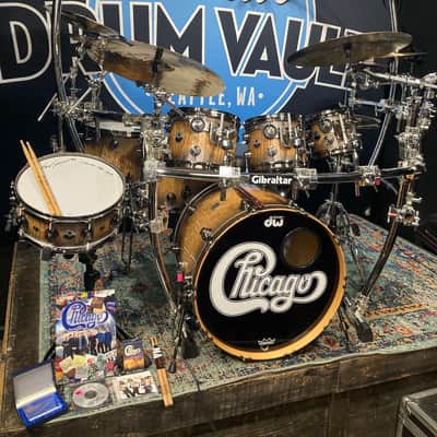 Tris Imboden's, Chicago, DW / Paiste / Gibraltar -Exotic Series – 40th Anniversary Special Edition Complete Drum Set 2012 -Tamo Ash image 1
