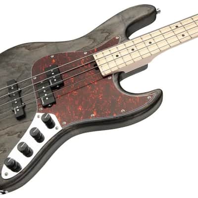 Sadowsky MetroLine 21-Fret Vintage P/J Bass-Swamp Ash Body-4 String-Nirvana Black Transparent Satin image 1