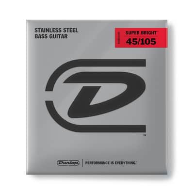 Dunlop DBSBS45105 Super Bright Stainless Steel, Medium Set/4 image 1