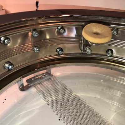 Rogers "Big R" Dyna-Sonic 5x14" Brass Snare Drum 1975 - 1984 - Chrome image 12