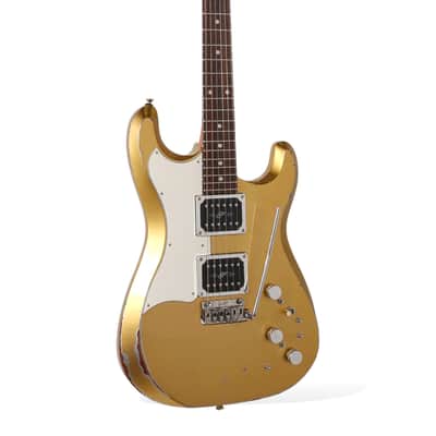 Fiam Guitars Mirari F5 2023 - Aztec Gold over Silver. By past Ronin Guitars luthier Izzy Lugo. NEW (Authorized Dealer) image 6