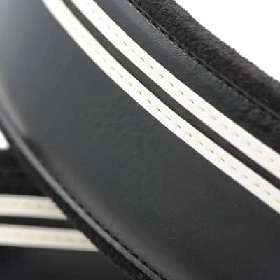 RightOn! Mojo Race-60 Guitar & Bass Strap made with Vegan Leather – Stylish and Comfortable - Black image 2