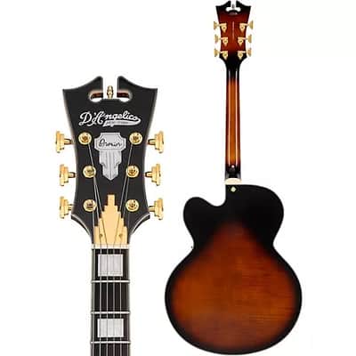 D'Angelico Premier EXL-1 Hollowbody Electric Guitar Brown Burst image 7