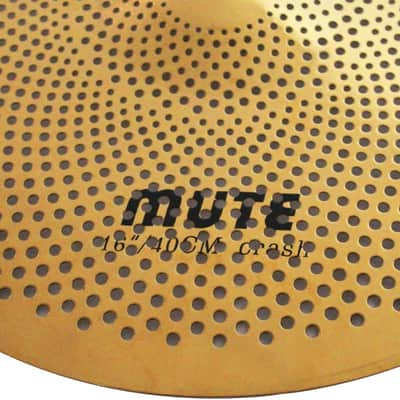 Crash Cymbal 16 Inch Low Volume Crash Cymbal Golden Quiet Cymbal For Drmmer Practice image 2