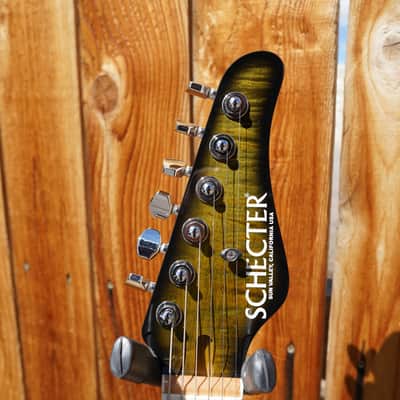 Schecter USA CUSTOM SHOP MASTERWORKS PT Nashville S/H Olive Green Sunburst w/ Tolex Case (2022) image 10