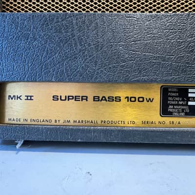Marshall JMP 1992 Super Bass 100W 1976 - Black Tolex Bild 4