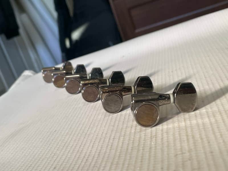 2000's Korean Era Ibanez RG & S Series Cosmo Black Tuning Pegs Tuners 6 In LIne image 1