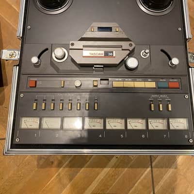 TASCAM 38 1/2" 8-Track Reel to Reel Tape Recorder 1980s - Black image 1