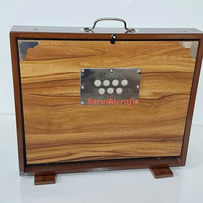 Sarathi Special Large 39 Keys Shruti Box,(17"X14"X3") Special 3 Set Reeds, 432Hz,3.25 octave 2024 - Sanmica image 3