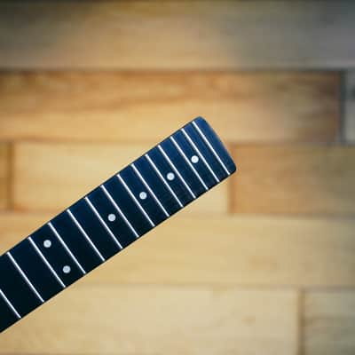 Telecaster Neck – Roasted Maple & Blackwood | 22 Frets | Light Gloss Finish | Bone Nut image 13