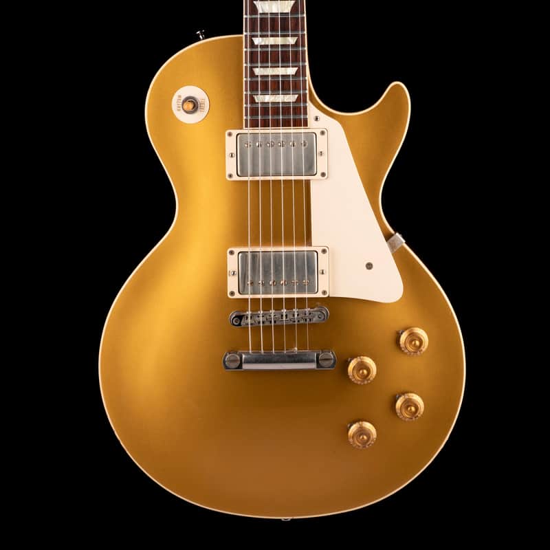 Pre-Owned 2015 Gibson Custom Shop CS7 50's Style Les Paul Standard VOS Gold Top With OHSC image 1