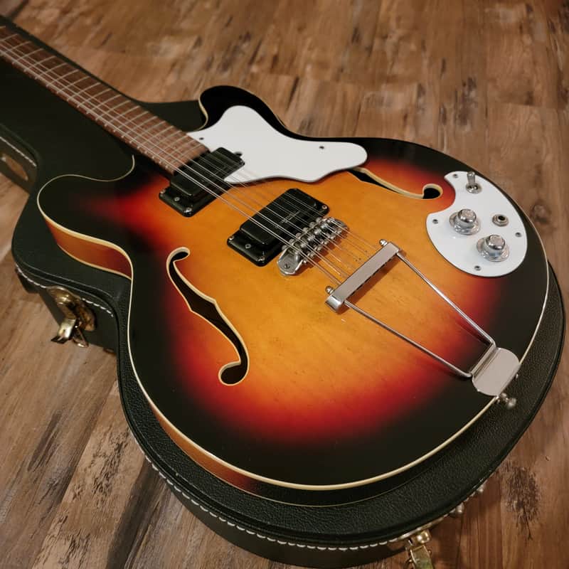 1966 Mosrite Celebrity III 12 String 3-12SB Electric Guitar Sunburst All Original W/HSC image 1
