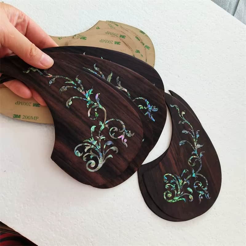 Acoustic Guitar Pickguard Scratch Plate with Abalone Hummingbird Top image 1