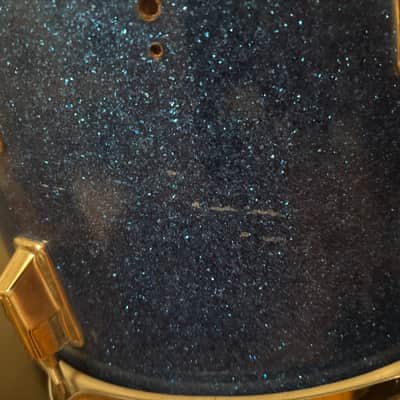 Vintage Apollo 12” Blue Sparkle Tom Drum – Made in Taiwan image 5