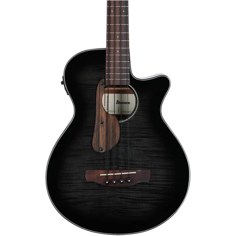 Ibanez AEGB25E Acoustic-Electric Bass, Transparent Black Burst Hi Gloss image 1