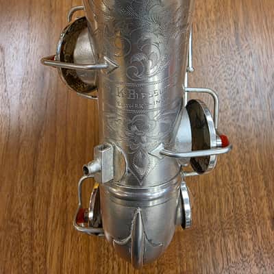 Blessing by CONN Bb vintage professional curved soprano saxophone in satin silver plate with gold wash bell, very RARE image 5