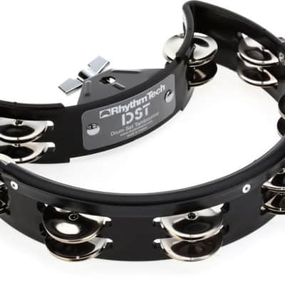 Rhythm Tech Drum Set Tambourine - Black with Nickel Jingles image 2