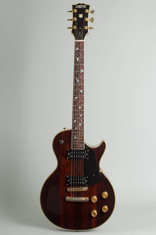 Arbiter Custom Model E-270 Solid Body Electric Guitar, c. 1975, black tolex hard shell case. image 1