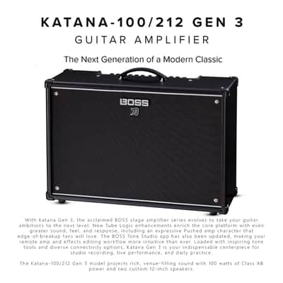 BOSS KTN-212-3 Katana Gen 3 100W 2x12" Combo Guitar Amplifier with Instrument Cable image 4