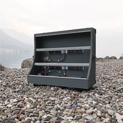 9U Eurorack Case Powered (or not), 84 o 104 hp, patched resealable modular synthesizer image 9