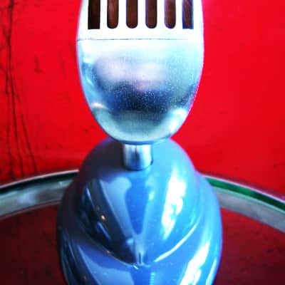 Immagine Vintage 1950's Shure 55S Unidyne dynamic cardioid Microphone w S36 stand Elvis prop display repair - 14