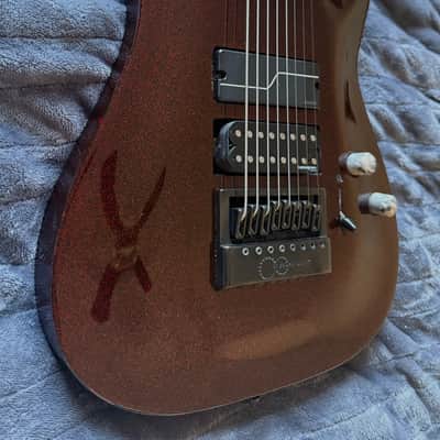 ESP LTD SC-608b with Evertune - Red Sparkle image 2