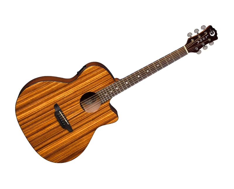 Luna Gypsy Exotic Zebrawood Acoustic/Electric Guitar - Gloss Natural image 1