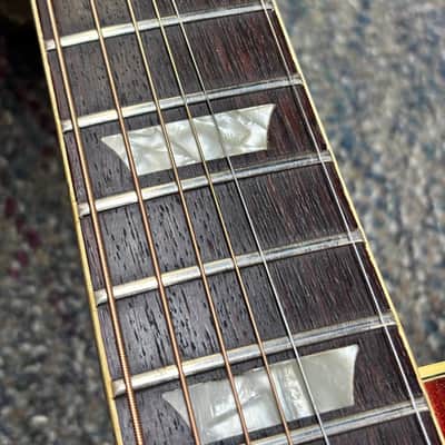 Gibson J160E 1971 - Cherry Sunburst image 14