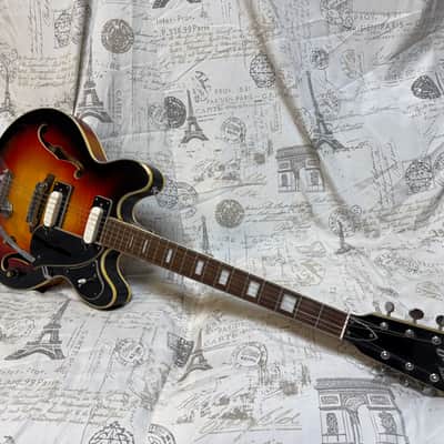 Late ‘60s Univox Hollowbody ES-335 330 Sunburst Finish Original Case NICE! image 18