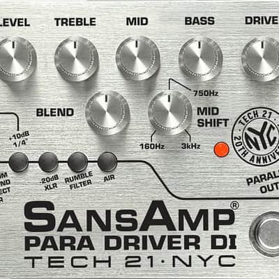 Tech 21 SansAmp Para Driver V2 DI Pedal - 20th Anniversary image 3