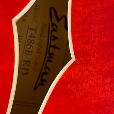 Eastman T486B-RD Thinline Archtop with Bigsby 2015, Red, near mint w/OHSC image 7