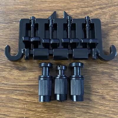 Black 3 Point 4 String Bass Bridge For EB-3 / Thunderbird / EB-0 image 1