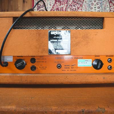 Orange OR120 Overdrive Head (1977) / Orange 4x12 Cab (1971) 1970s - Orange image 12