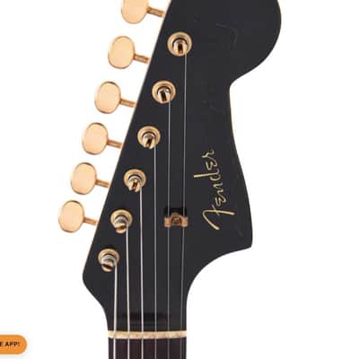 Fender Custom Shop 1962 Jazzmaster "Chicago Special" Journeyman Relic Aged Black w/Painted Headcap & Gold Hardware image 7