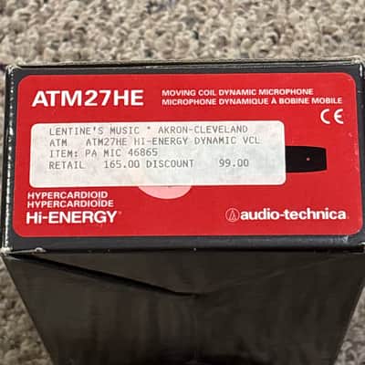 Audio-Technica ATM27HE 1990s - Black/Silver image 5