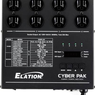 Elation Cyber Pak 4-channel Dimmer/Chase/MIDI Relay Pack image 2