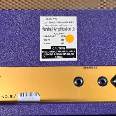 Marshall 1959LTD Limited Edition Purple Hendrix Stack | Only 200 Made | UK & EU image 17
