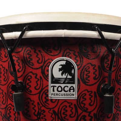 Toca TF2DM-14RMB Freestyle II 14" Mechanically Tuned Djembe with Bag - Red Mask image 2