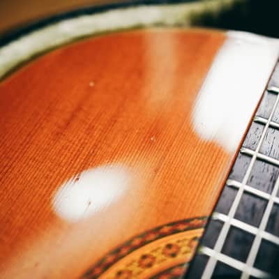 1970s Ryoji Matsuoka M40 – Handcrafted in Japan| Solid Top | Low Action | Hard Case  | Vintage Classical Tone image 11
