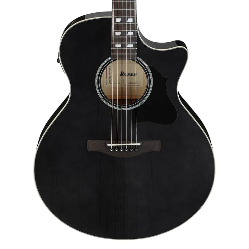 Used Ibanez AE170 Acoustic-Electric Guitar - Transparent Black High Gloss image 1