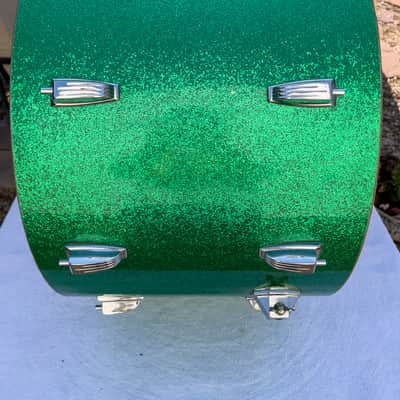 Ludwig Superclassic 14x22" Bass Drum 1970s - Green Sparkle image 13
