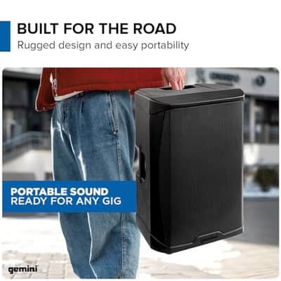 Gemini Sound GD-215PRO & GD-L215PRO 1300-Watt Professional PA Speakers with Bluetooth, LED Party Lighting, 3-Channel Mixer, and TWS Linking – Ultimate DJ and Event Sound Solution (GD-215PRO) image 7