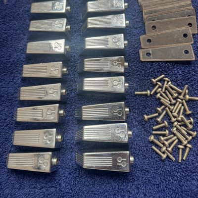 Sonor Lot of 20 Bass or Tom Drum Lugs - Lite SonorLite Phonic Item 741 260/380 80s - Chrome image 2
