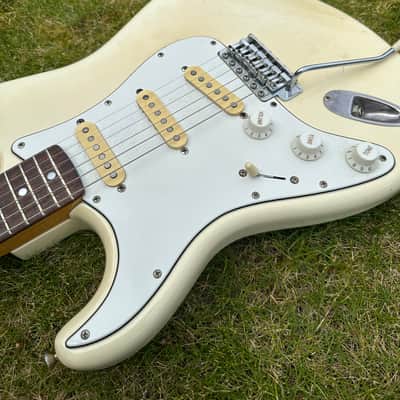 ‘85 Fender MIJ Strat Jimi Hendrix Lefty To Righty Conversion Olympic White Rosewood image 6