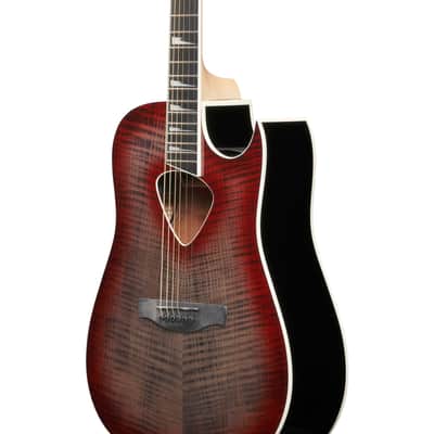 Ibanez ALT50FA ALT Acoustic Electric Guitar - Red Doom Burst image 5