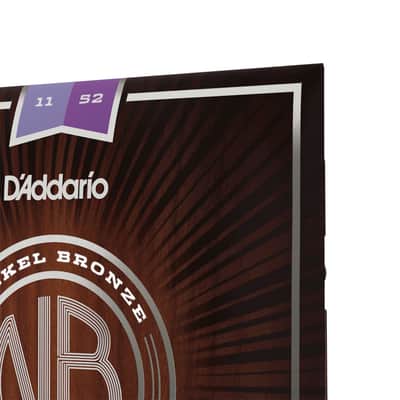 D'Addario NB1152 Nickel Bronze Acoustic Guitar Strings, 11-52 Light image 4