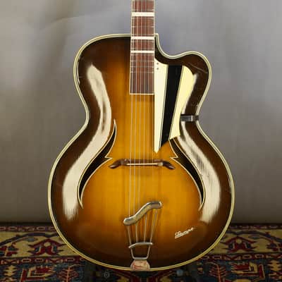 Sampo Archtop 1950s - Chocolate Sunburst made In Germany image 1
